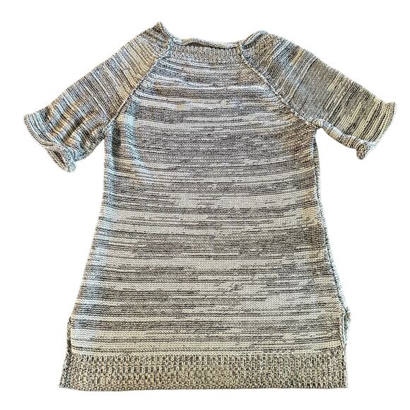 CAbi Womens black white marled short sleeve sweater 973 Small - Picture 7 of 8